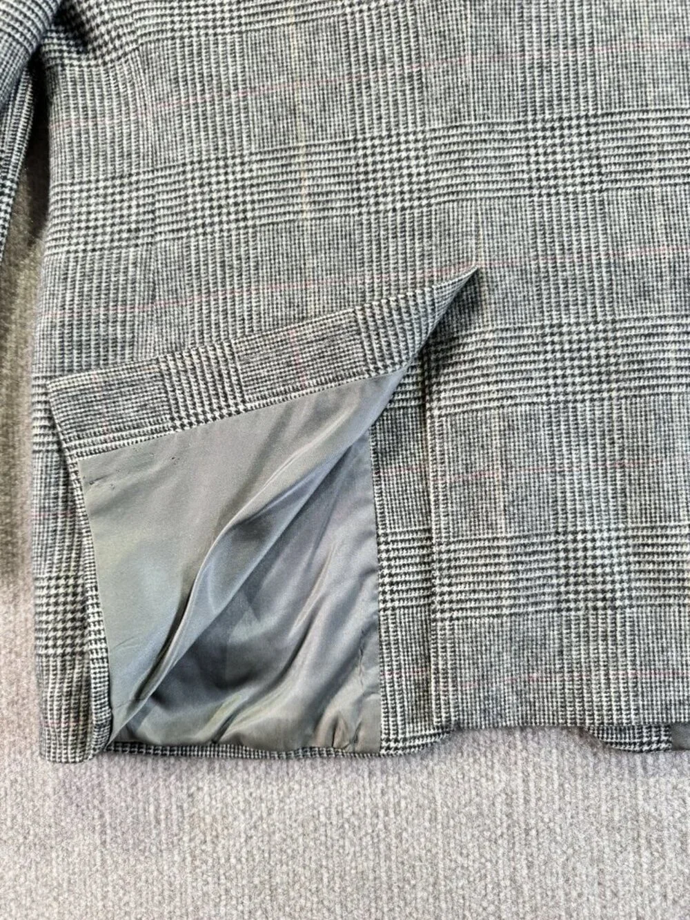 Vintage Brooks Brothers Men’s 42 Blazer Sport Coat Houndstooth Plaid Camel Hair